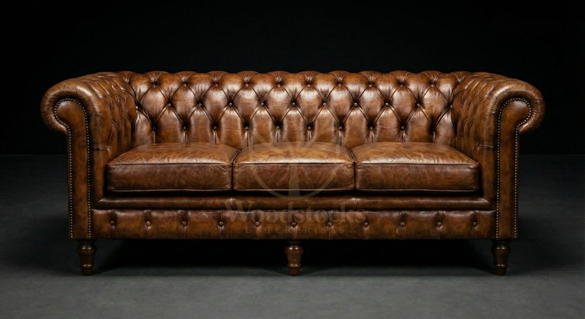 Luxury Teak Westminster Gentleman’s Chesterfield Suite, Saharanpur, view 3