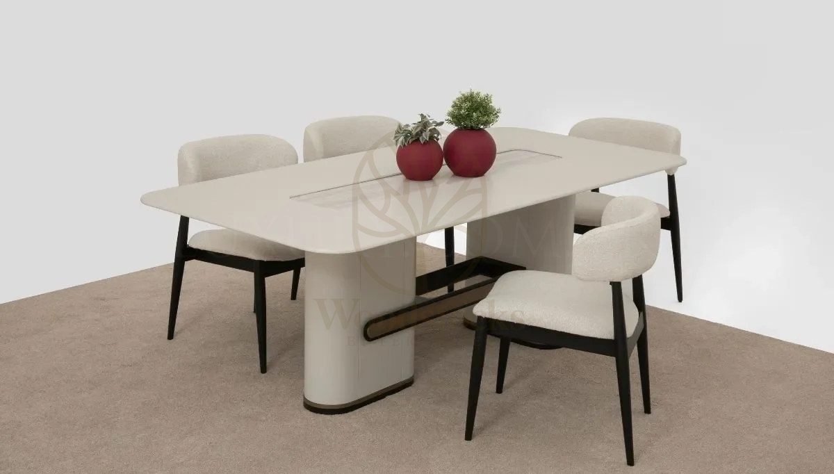 Luxury Elano Handcrafted Teak Dining Table Set, Saharanpur, view 2