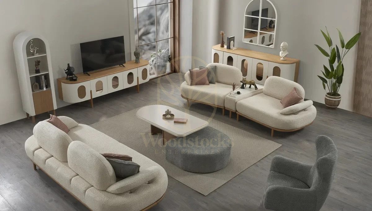 Luxury Avenzo Bohemian Handcrafted Teak Sofa Set, Saharanpur, Sofa Set