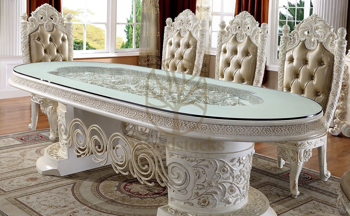 Teak Royal Gold Dining Table, view 3
