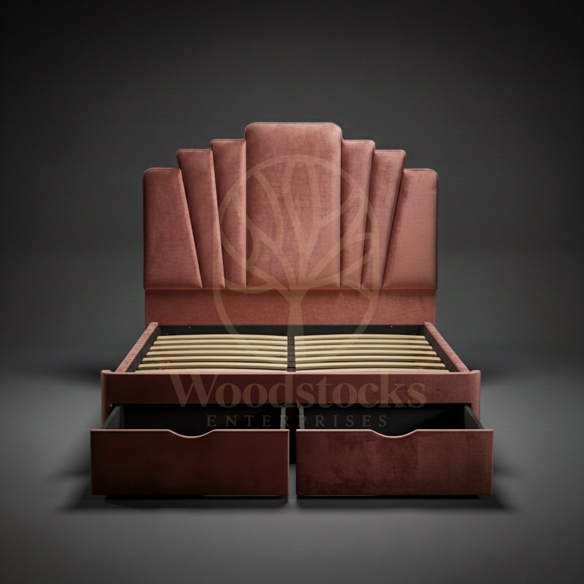 Luxury Teak Chicago Century Art Deco Bed, Saharanpur, view 5