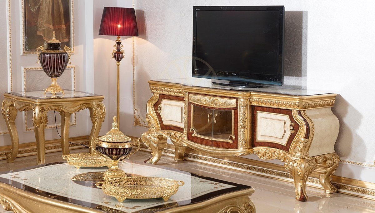 Royal Nevora Hand Carved Teak TV Cabinet, Saharanpur, view 3