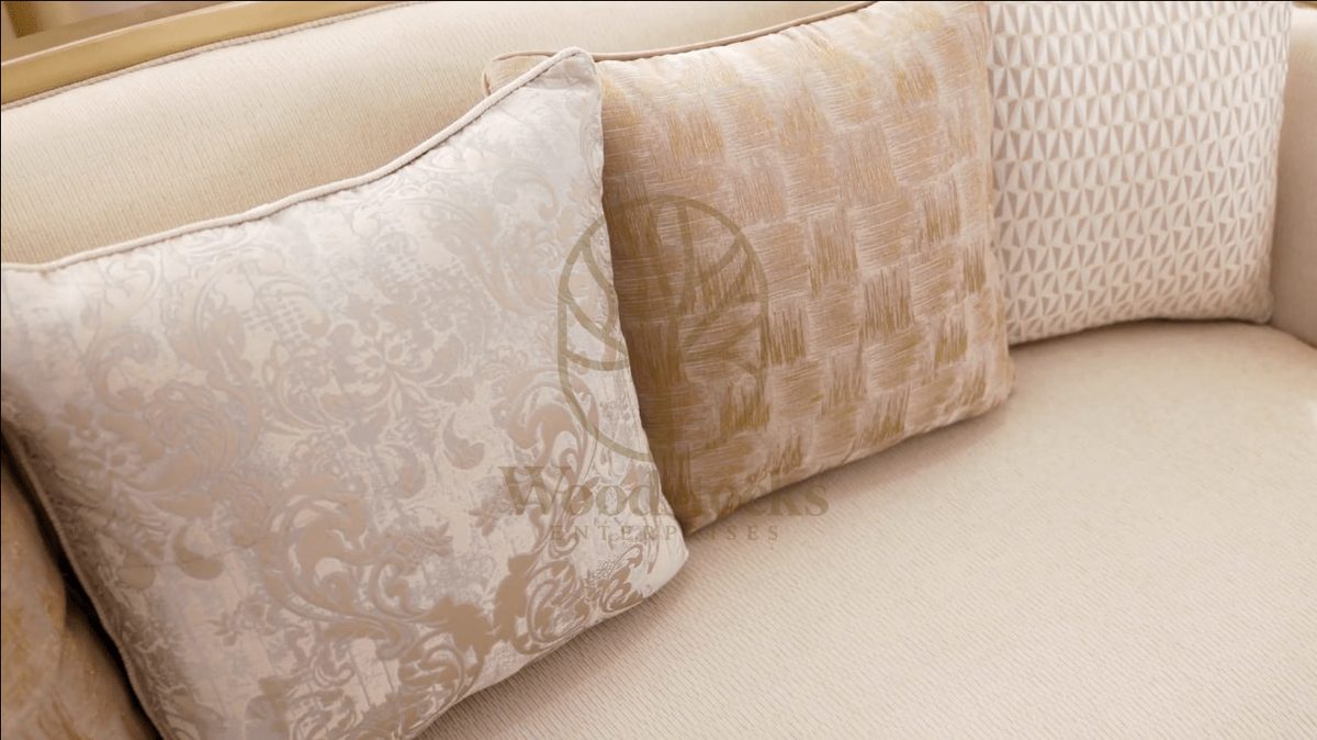 Teak Regal Contemporary Gold Sofa Set, view 4