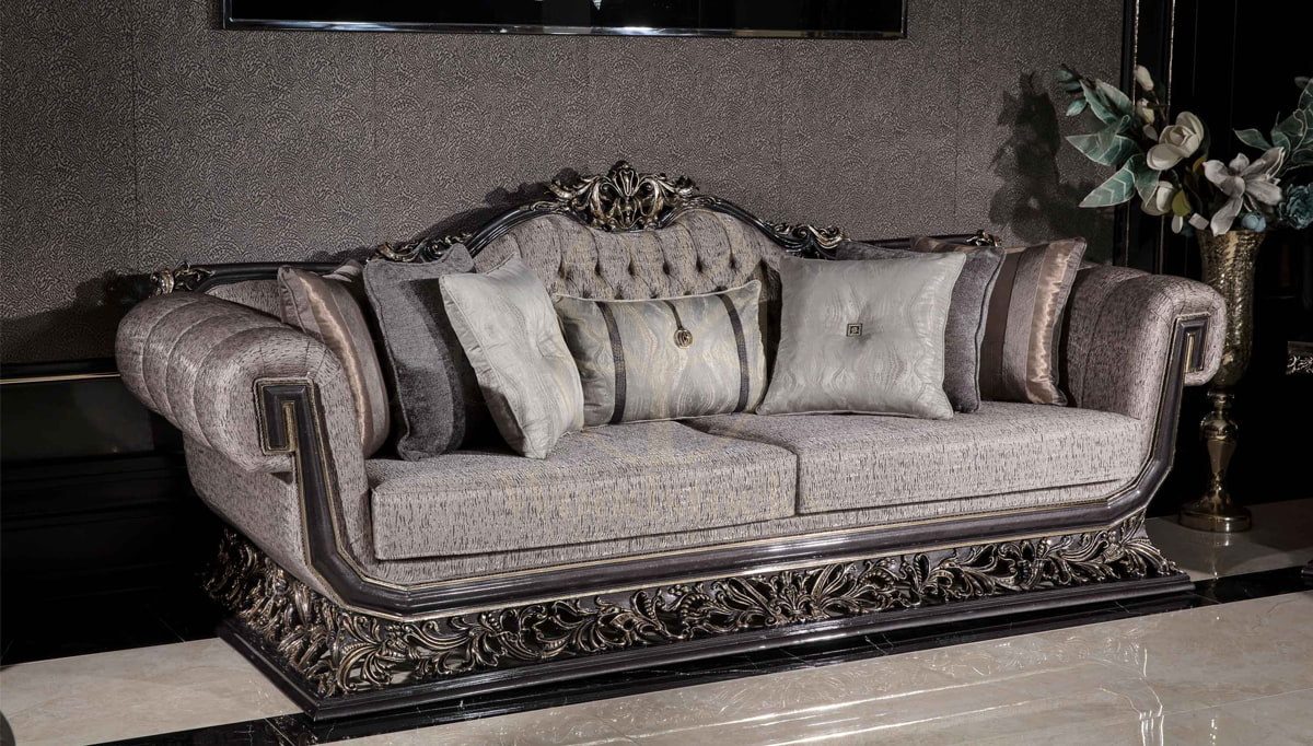 Royal Eritre Chesterfield Hand Carved Teak Sofa Set, Saharanpur, view 6