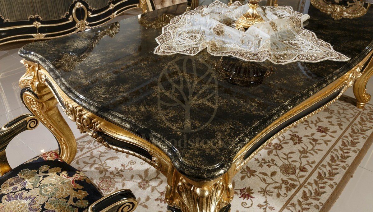 Royal Kayihan Black Hand Carved Teak Dining Table Set, Saharanpur, view 6