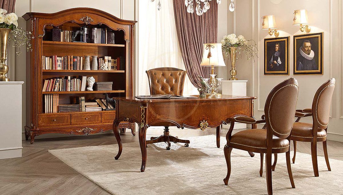 Royal Alestan Bronze Hand Carved Teak Office Table, Saharanpur, Office & Study Table