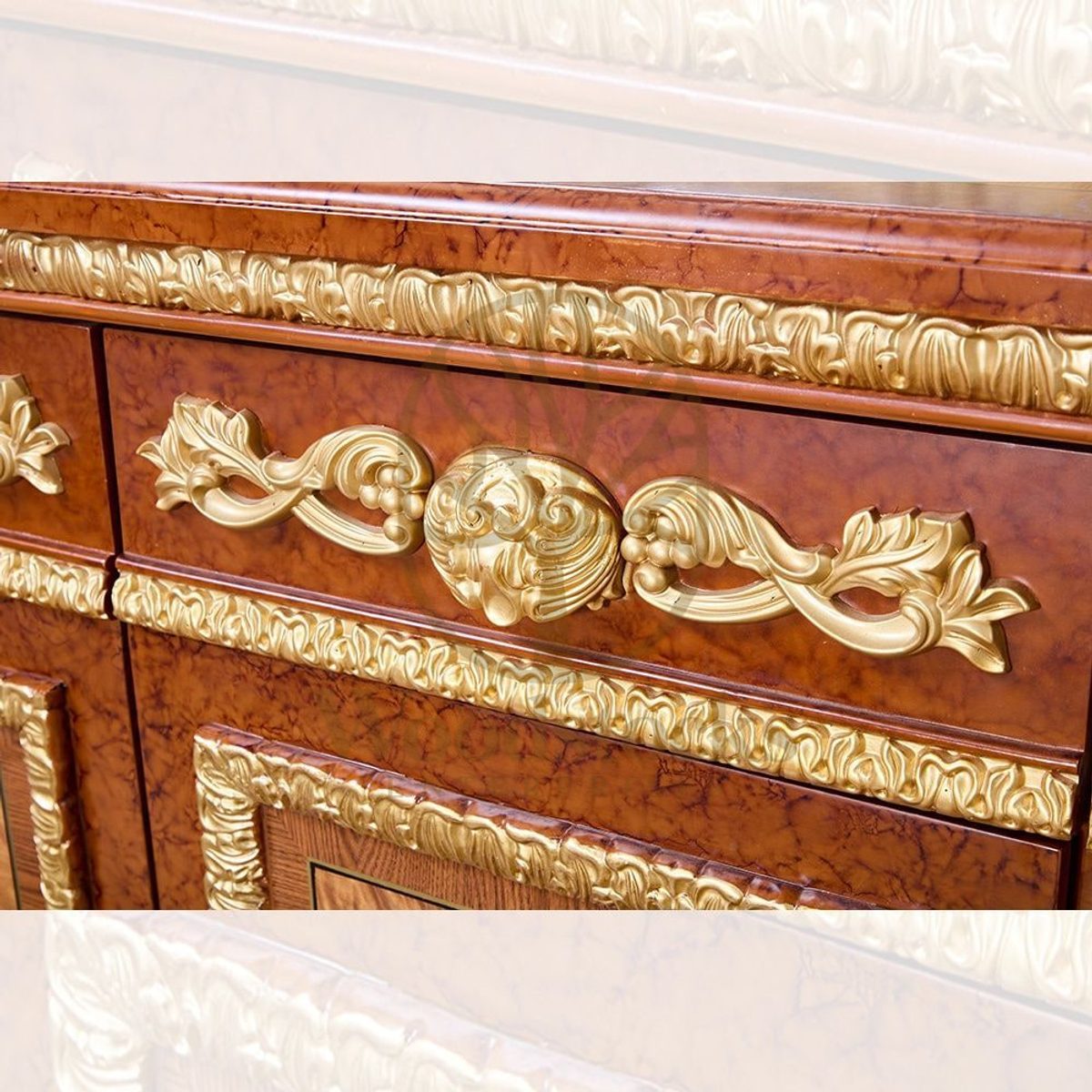 Teak Royal Cherry Decorative Mirror II, Mirror Frame