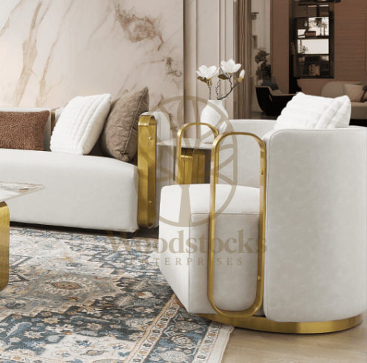 Luxury Gold Living Room Chair II, view 5