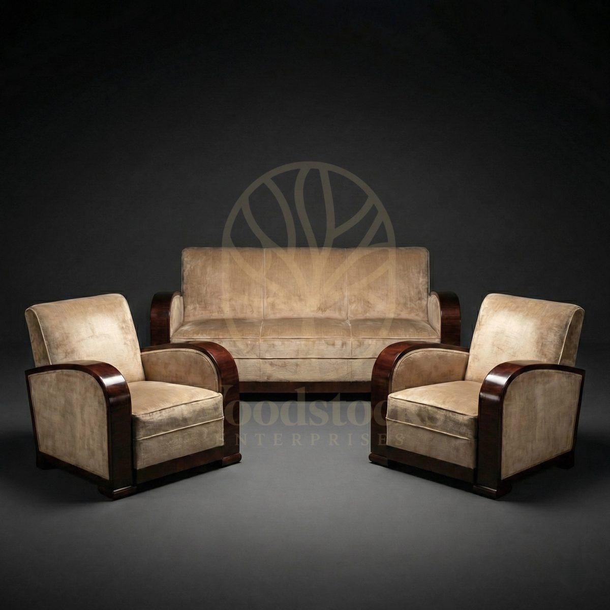 Royal Teak Brussels Palais Stoclet Art Deco Sofa, Saharanpur, Sofa Set