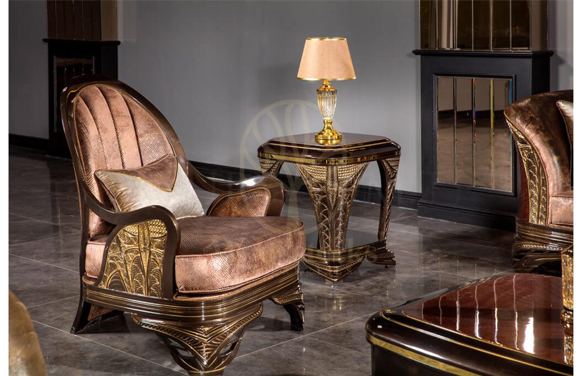 Luxury Viyola Brown Handcrafted Teak Sofa Set, Saharanpur, view 9