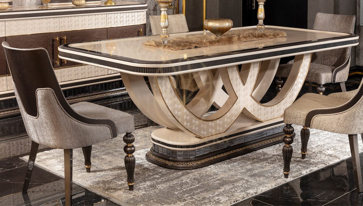 Luxury Elisyum Handcrafted Teak Dining Table Set, Saharanpur, view 2