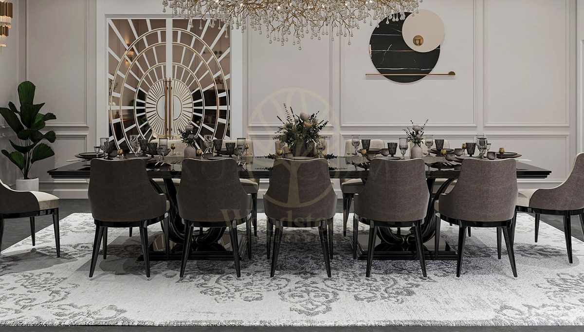 Luxury Toulse Handcrafted Teak Dining Table Set, Saharanpur, view 3