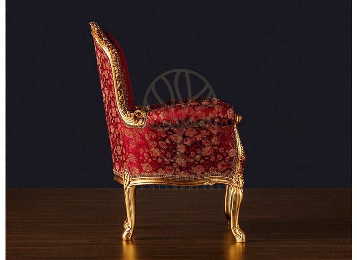 Royal Namora Hand Carved Teak Armchair, Saharanpur, view 3