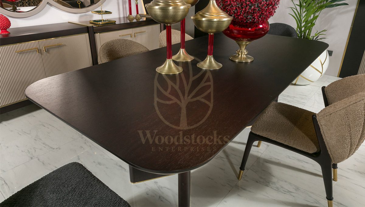 Luxury Omega Handcrafted Teak Dining Table Set, Saharanpur, view 5