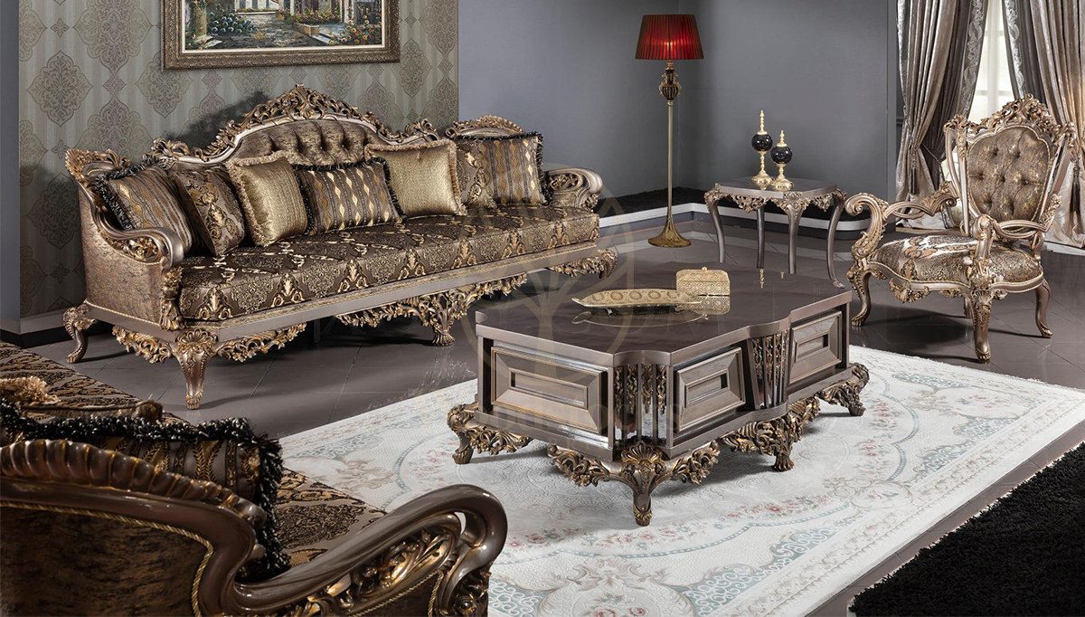 Royal Vitton Hand Carved Teak Sofa Set, Saharanpur, Sofa Set