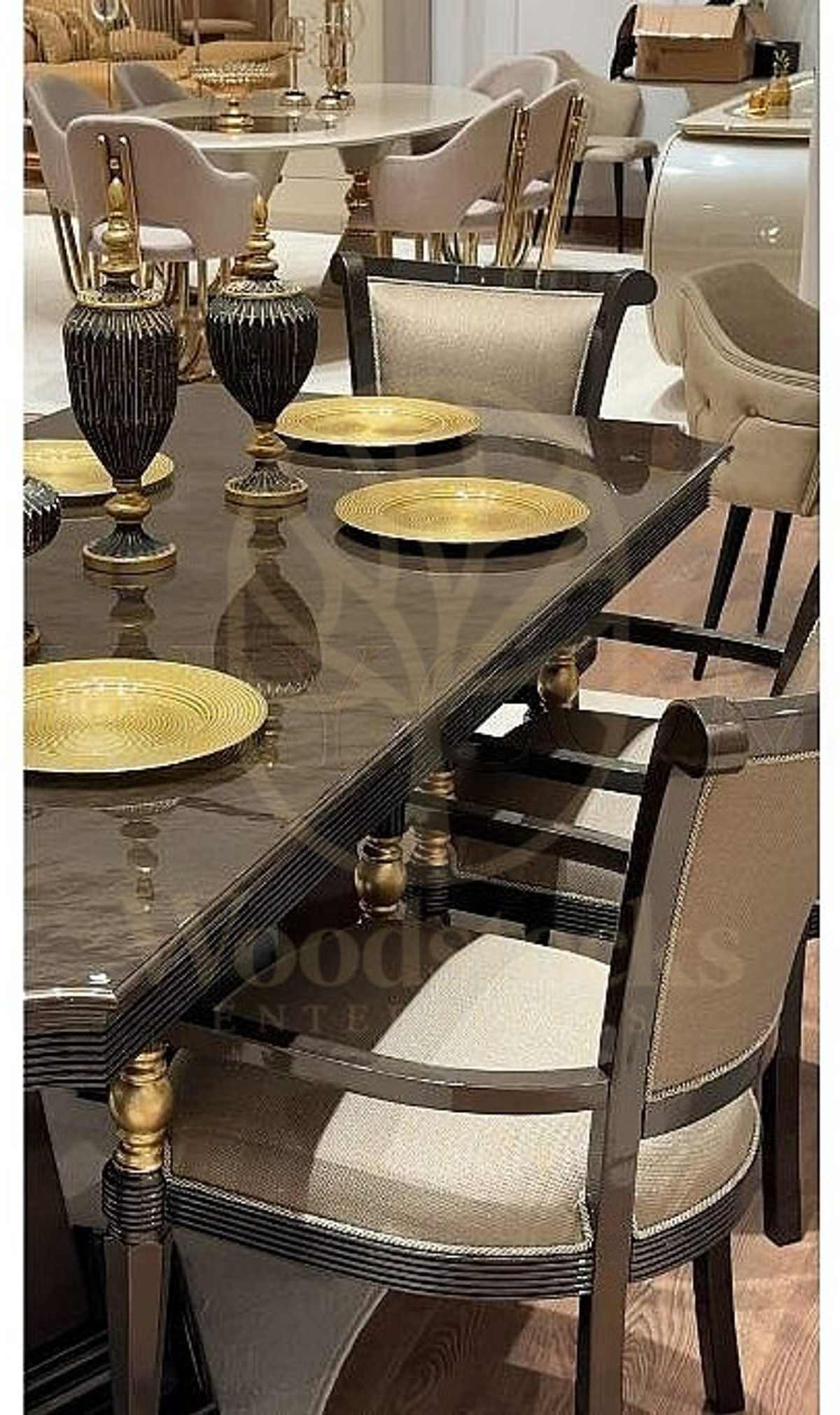 Royal Vespera Hand Carved Teak Dining Table Set, Saharanpur, view 5
