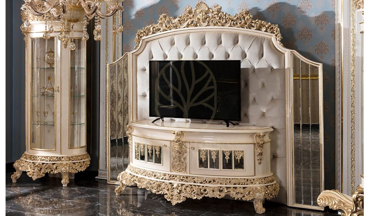 Royal Altay Hand Carved Teak TV Cabinet II, Saharanpur, view 4