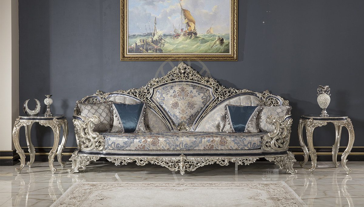 Royal Mercan Hand Carved Teak Sofa Set, Saharanpur, view 2