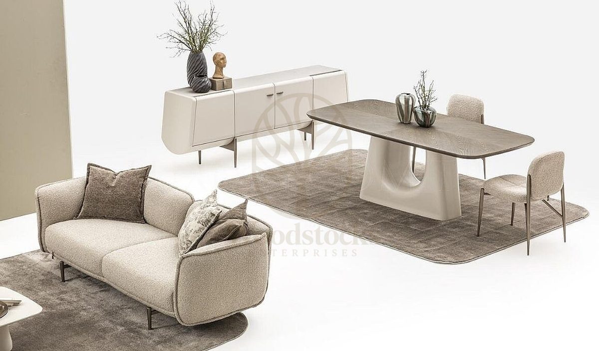 Luxury Bellariva Handcrafted Teak Dining Table Set, Saharanpur, view 7