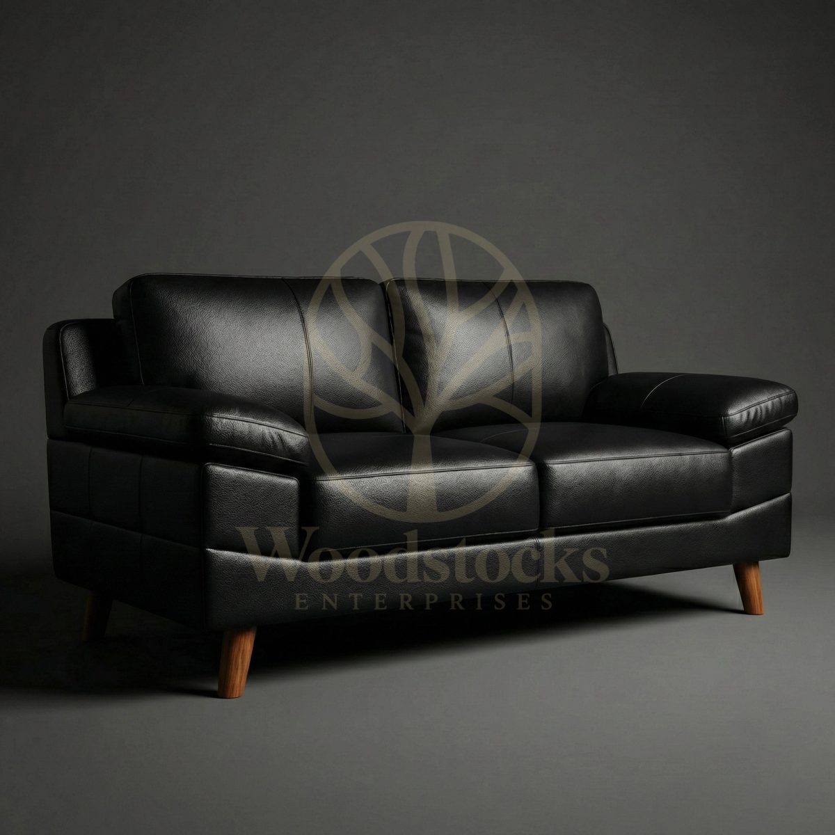 Luxury Teak SoHo Mid-Century Modern Leather Lounger, Saharanpur, view 2