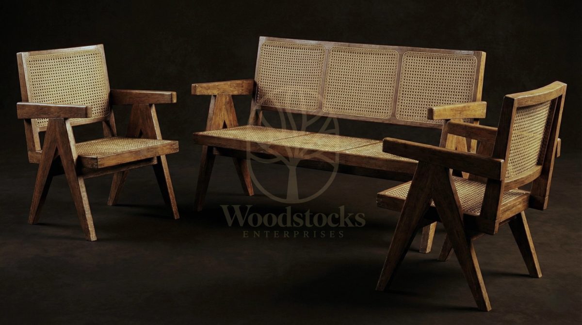 Luxury Teak Jeanneret Capitol Complex Assembly Seating, Saharanpur, view 2