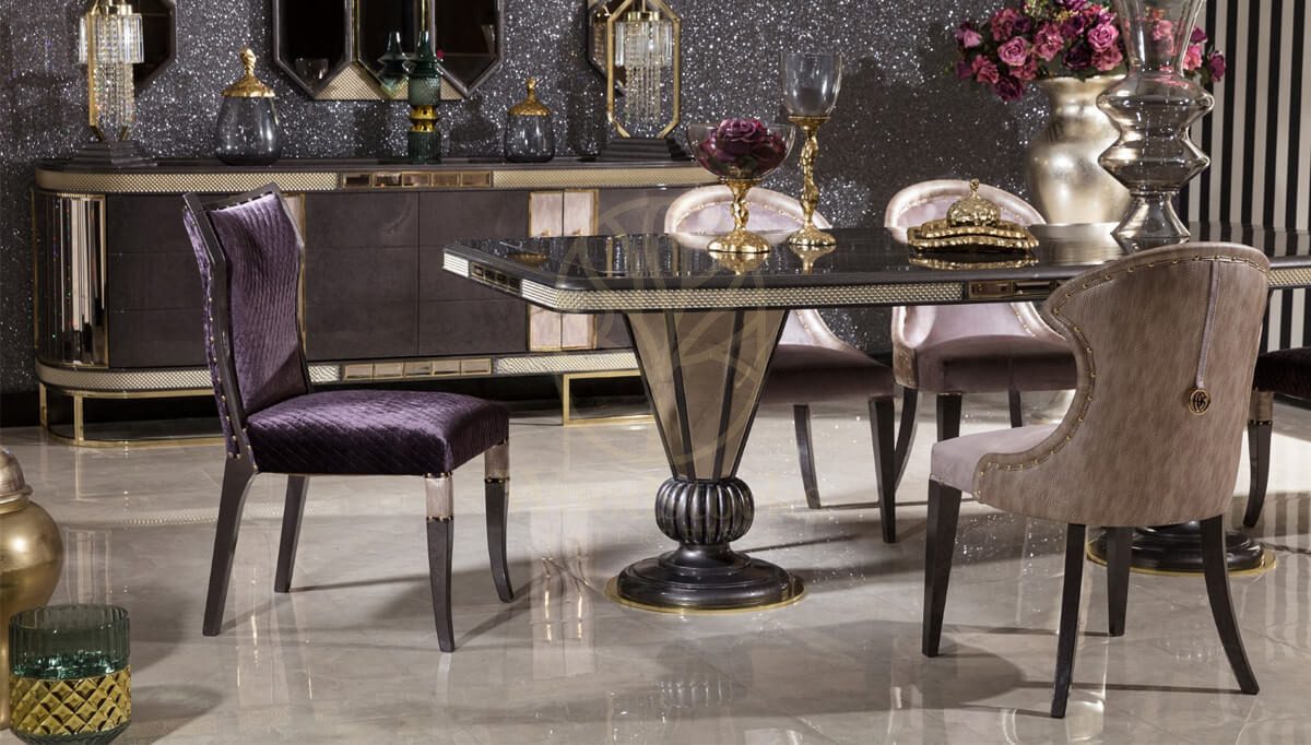 Luxury Helena Handcrafted Teak Dining Table Set, Saharanpur, view 2