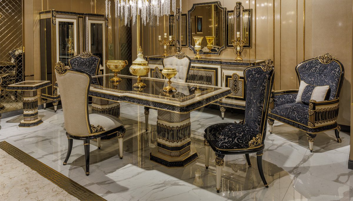 Royal Capitol Hand Carved Teak Dining Table Set, Saharanpur, Dining Table