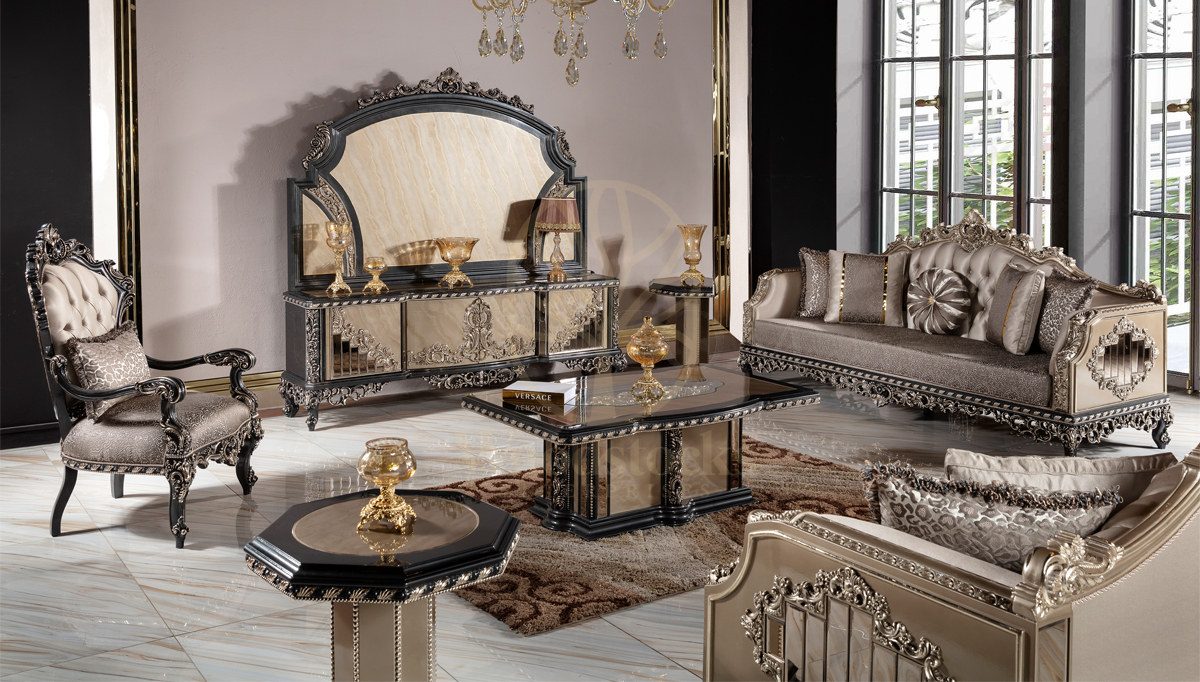 Royal Madley Hand Carved Teak Sofa Set, Saharanpur, Sofa Set