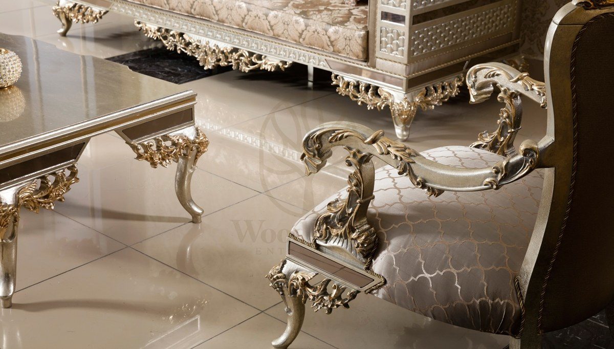 Royal Living Hand Carved Teak Sofa Set, Saharanpur, view 10