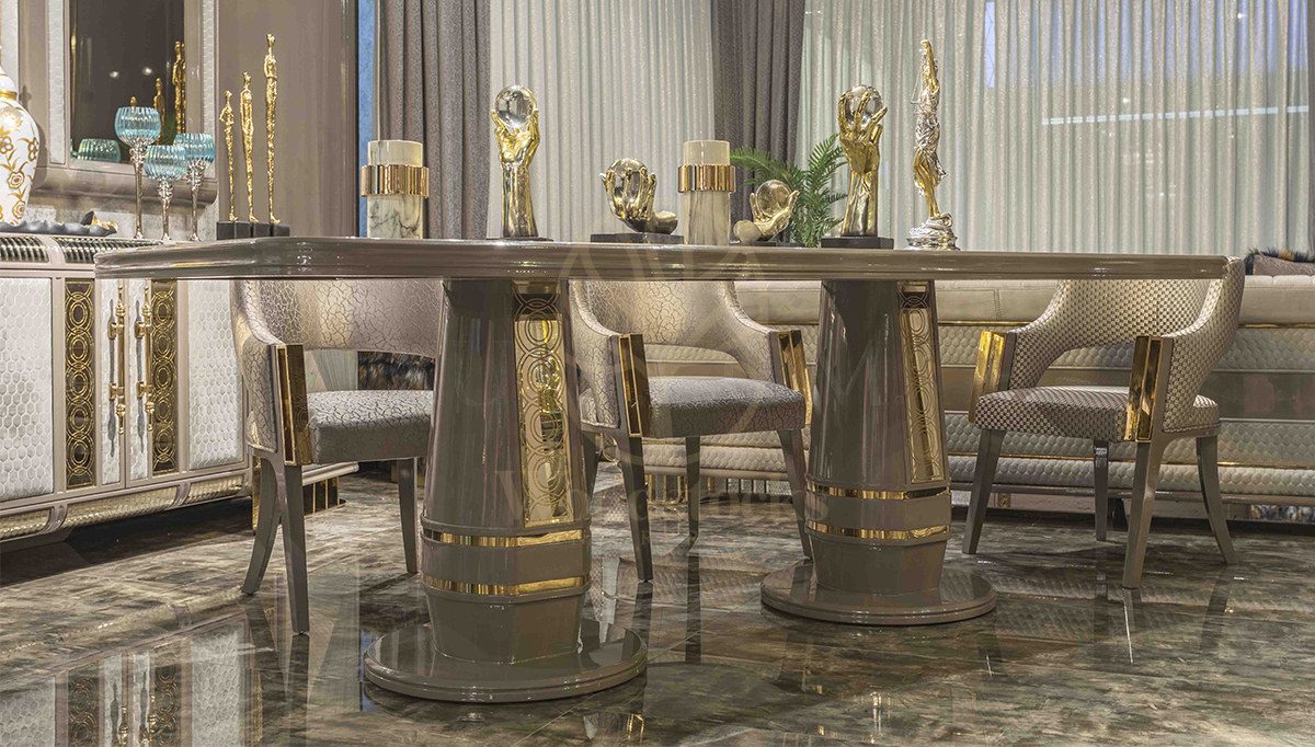 Luxury Milenyum Handcrafted Teak Dining Table Set, Saharanpur, view 8