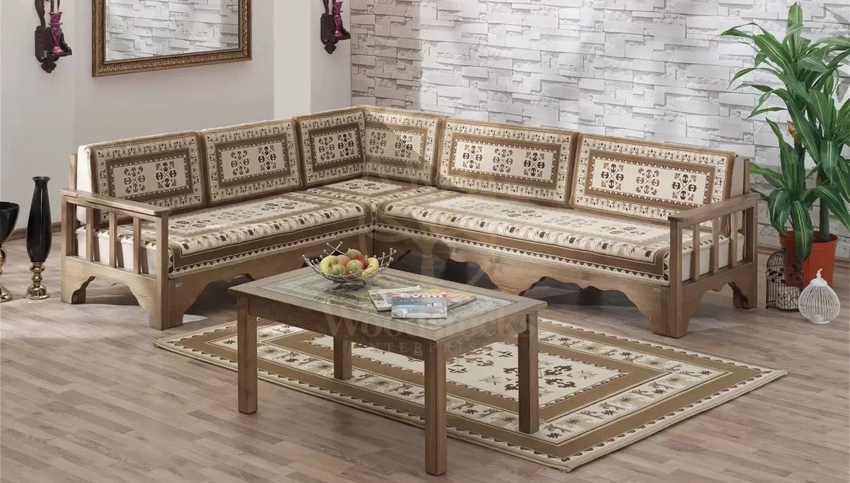 Royal Saray Hand Carved Teak Sofa Set, Saharanpur, view 6