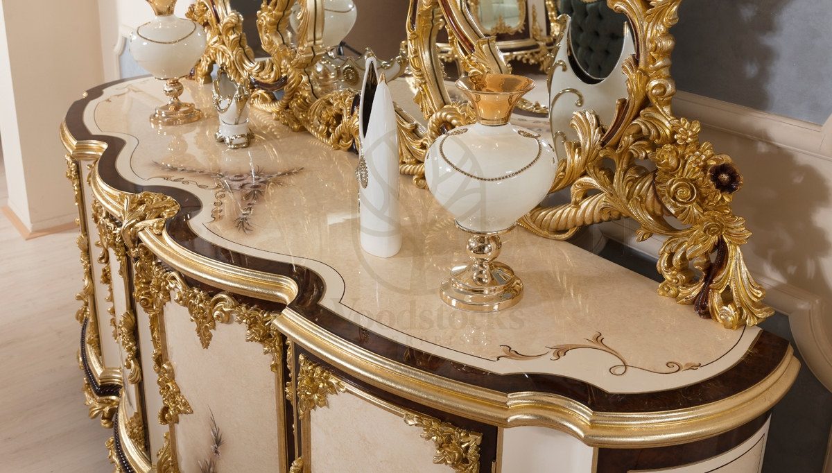 Royal Gazel Hand Carved Teak Dining Table Set, Saharanpur, view 6