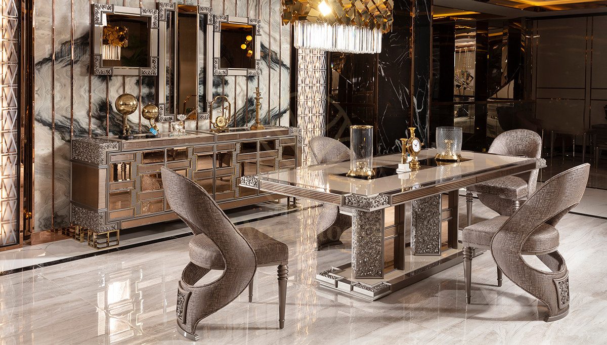 Luxury Fermont Handcrafted Teak Dining Table Set, Saharanpur, Dining Table