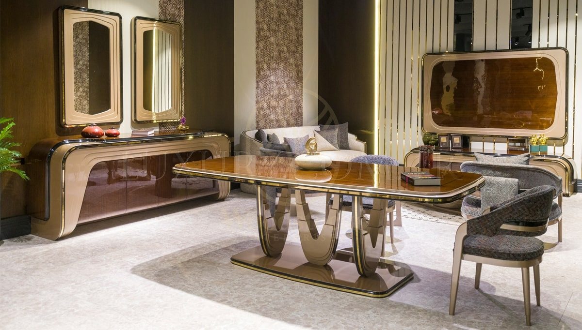 Luxury Luna Handcrafted Teak Dining Table Set, Saharanpur, Dining Table