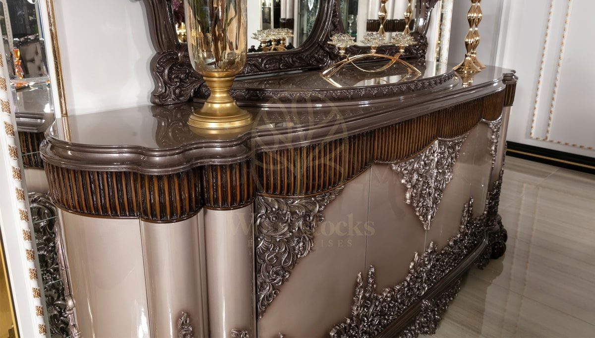 Royal Medora Hand Carved Teak Dining Table Set, Saharanpur, view 4