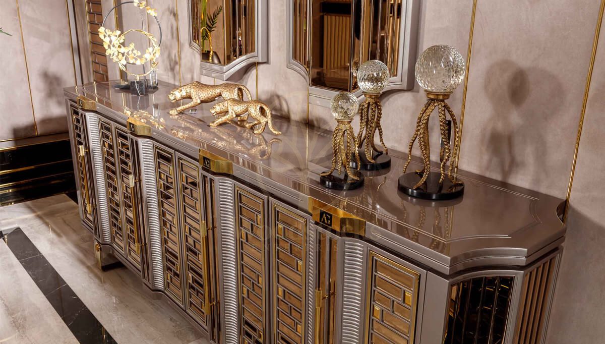Royal Vietnam Bronze Hand Carved Teak Dining Table Set, Saharanpur, view 8