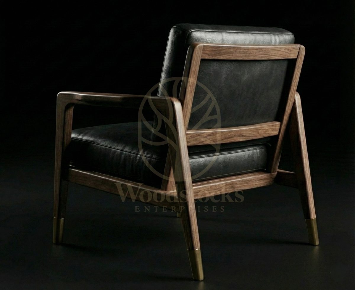 Luxury Teak Mid-Century Modernist Club Chair, Saharanpur, view 5