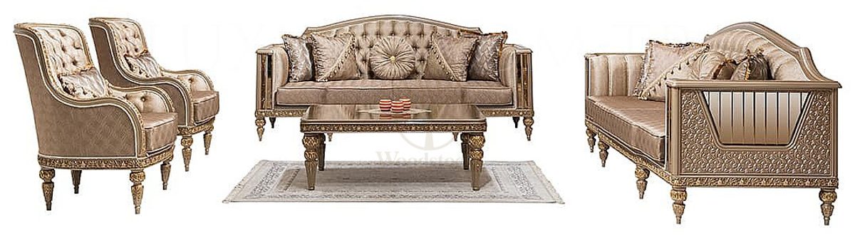 Luxury Fiorella Handcrafted Teak Sofa Set, Saharanpur, view 3