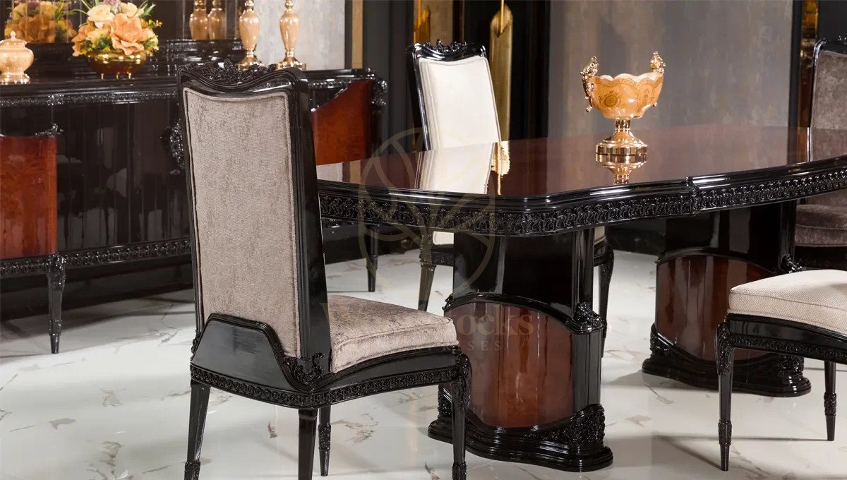 Royal Casa Hand Carved Teak Dining Table Set, Saharanpur, view 3