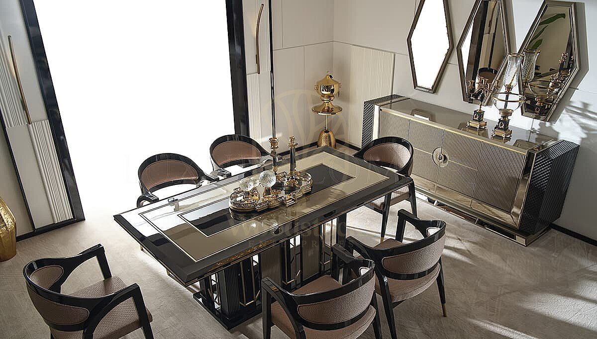 Luxury Diamond Handcrafted Teak Dining Table Set II, Saharanpur, view 3