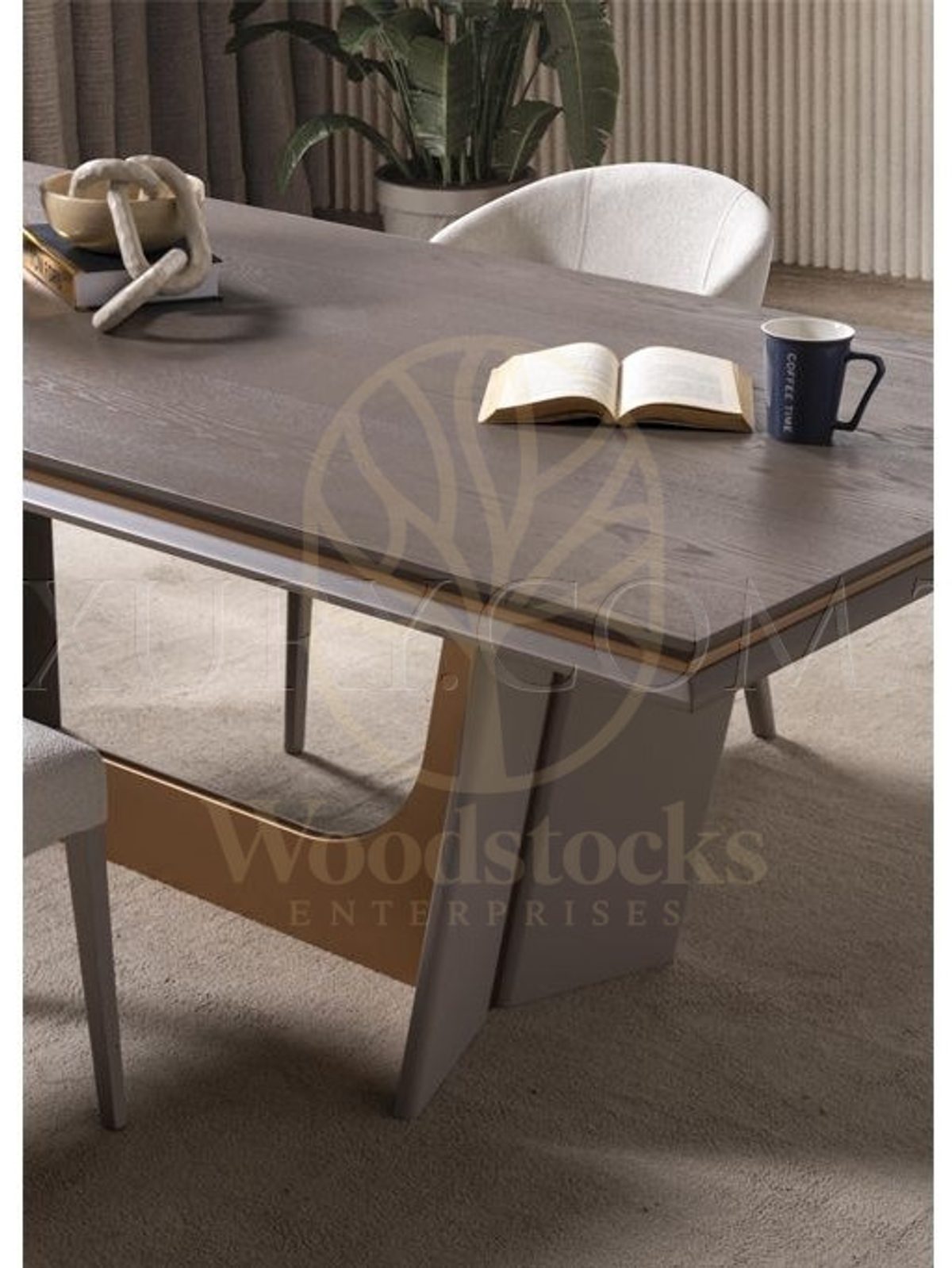 Luxury Sidney Handcrafted Teak Dining Table Set II, Saharanpur, view 8