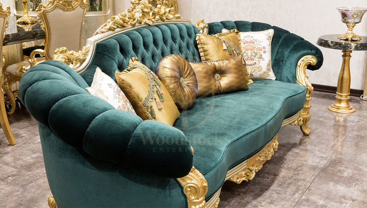 Royal Boston Hand Carved Teak Sofa Set, Saharanpur, view 4