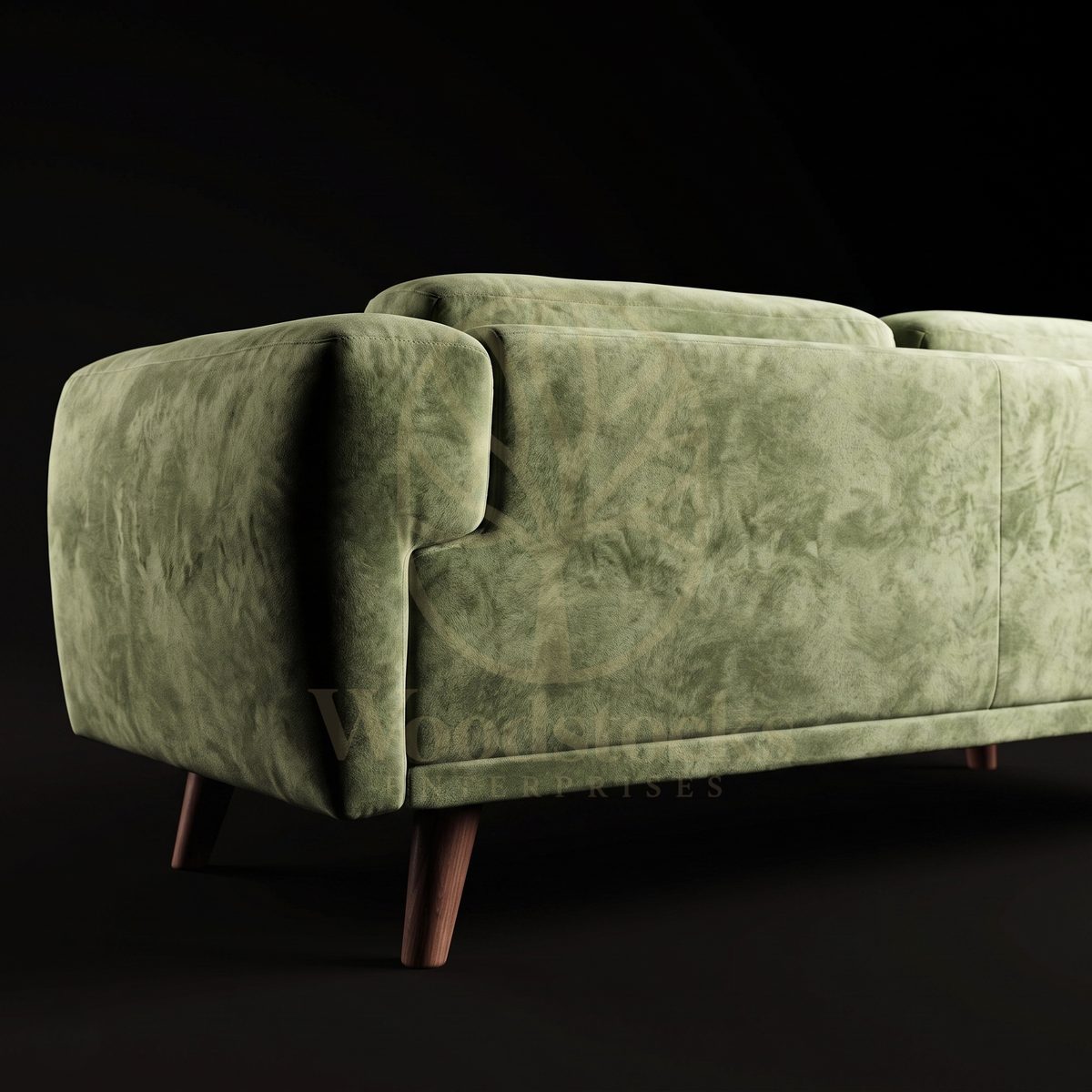 Luxury Teak Bloomsbury Mid Century Modern Diplomat Sofa, Saharanpur, view 4