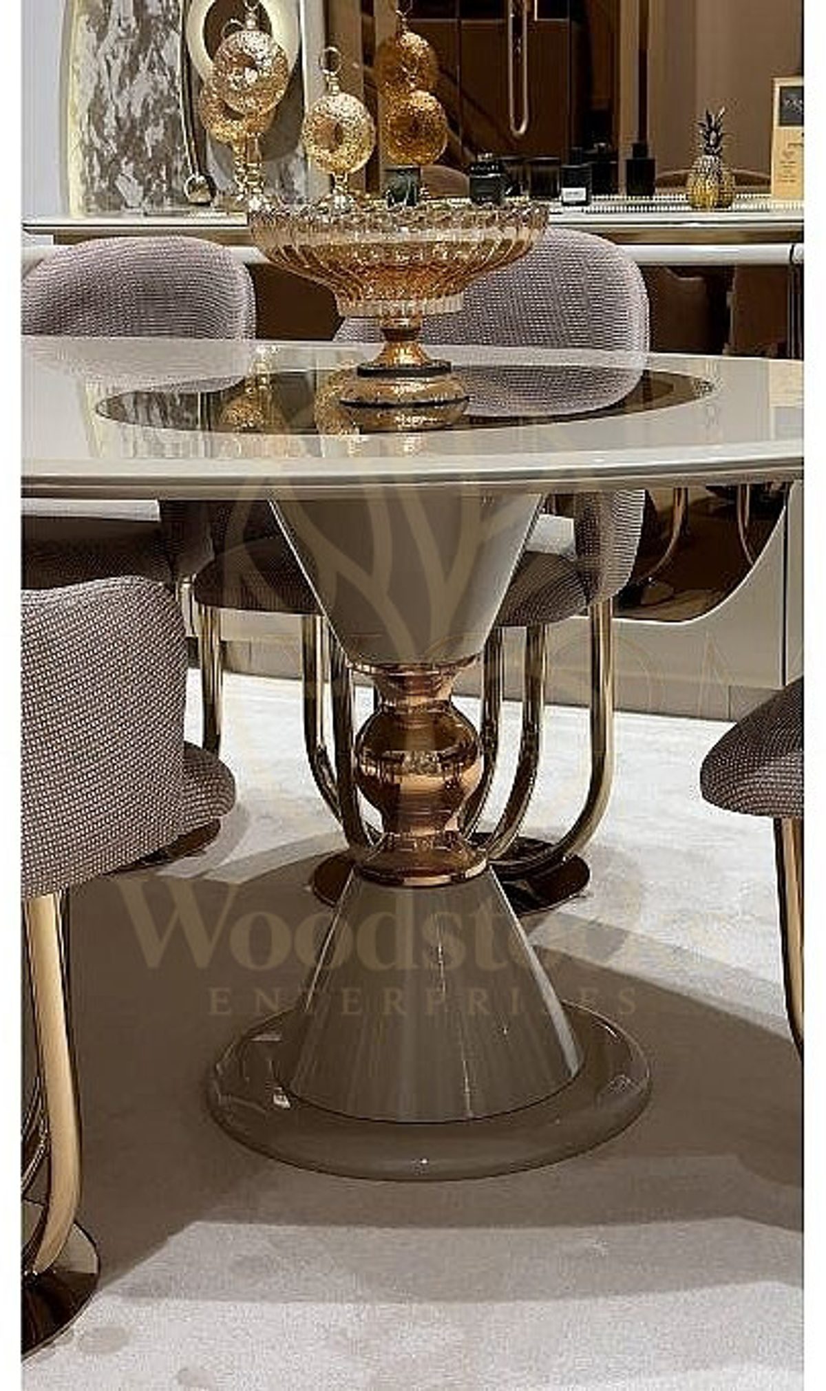Luxury Imperia Handcrafted Teak Dining Table Set, Saharanpur, view 6