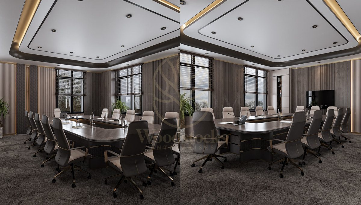 Luxury Vadi Handcrafted Teak Meeting Table, Saharanpur, view 2
