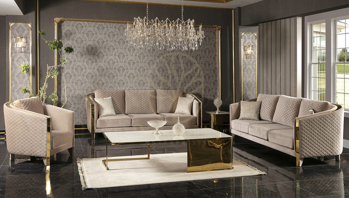 Luxury Luitton Handcrafted Teak Sofa Set, Saharanpur, Sofa Set