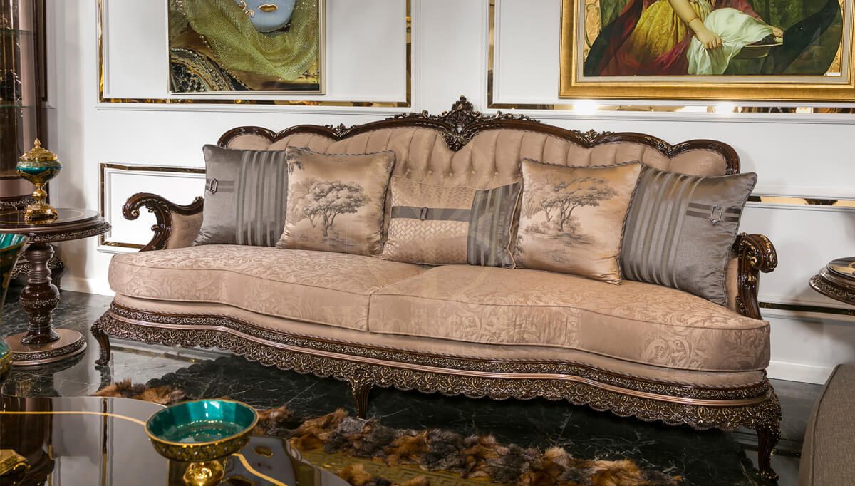 Royal Modelo Hand Carved Teak Sofa Set, Saharanpur, view 5