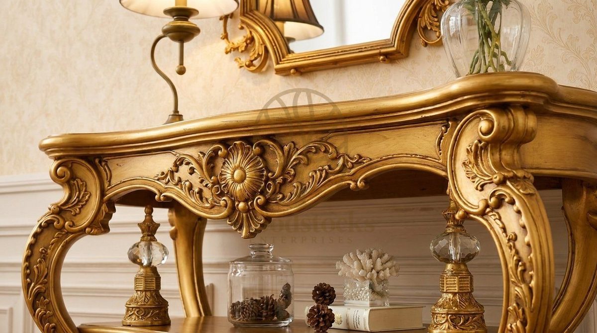 Teak Royal Console Table III, view 4