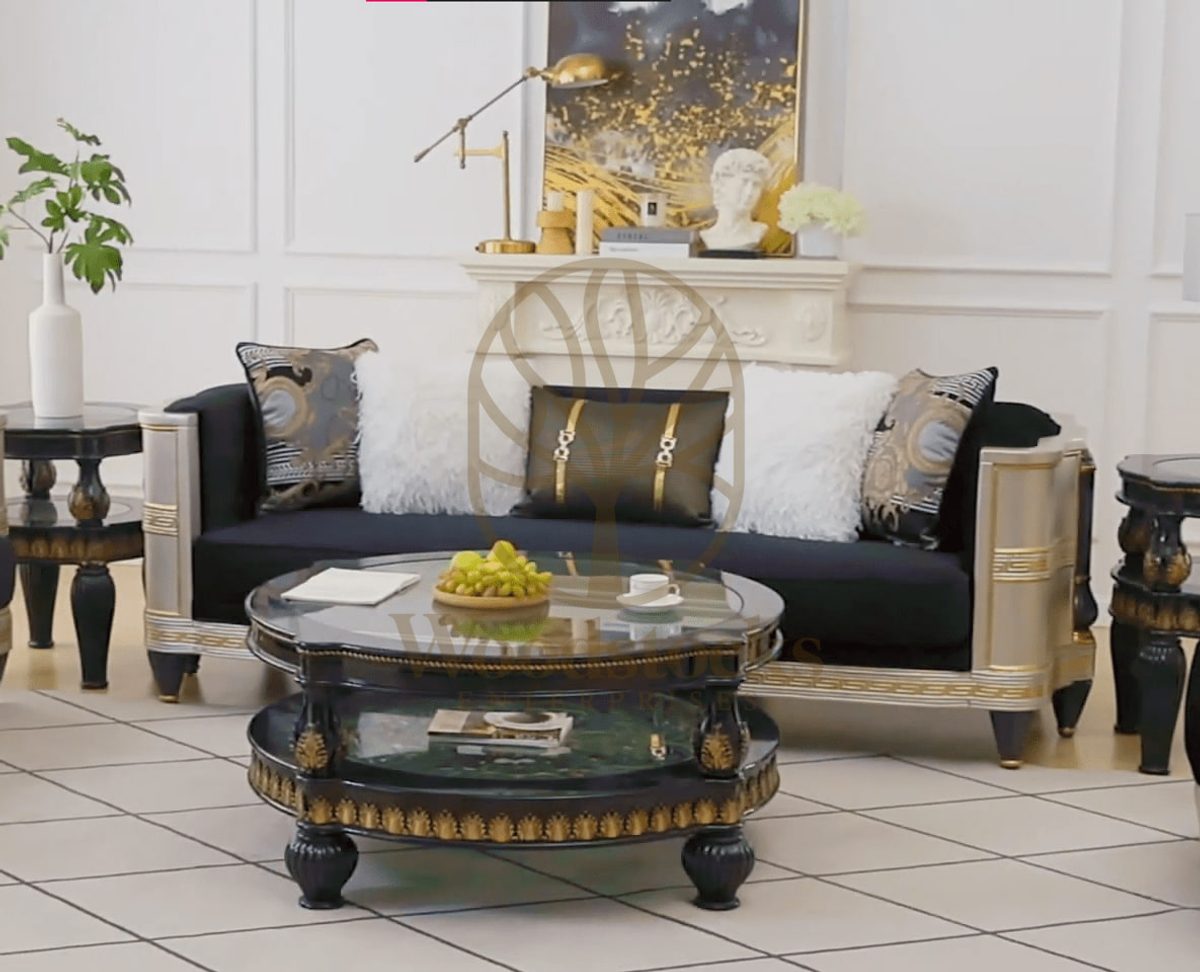Teak Contemporary Silver Sofa Set III, Sofa Set