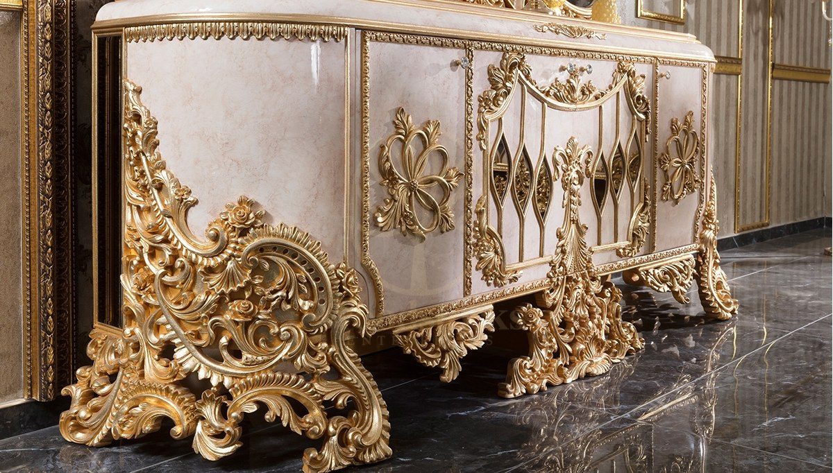Royal Ayasofya Hand Carved Teak Console Table, Saharanpur, view 5